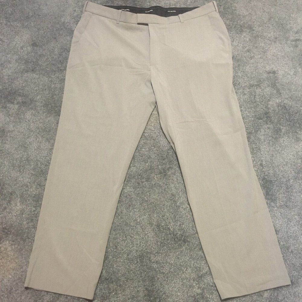 Van Heusen 38x29 Straight Fit Pleated Gray Dress Pants